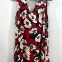 fab'rik Red mocha and black floral keyhole halter dress size small Photo 4