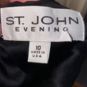 St. John  Evening Black Sleeveless V-neck Maxi Sweater Dress EUC Sz 10 Photo 6