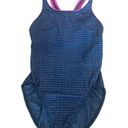 Nike  Womens One Piece Swimsuit Gray and Pink Photo 4