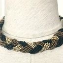 Twisted Black gold and brown beaded  necklace Photo 0