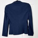 Hugo Boss  Size 0 Navy Blue Windowpane Virgin Wool Blazer Work Wear Commuter Photo 6