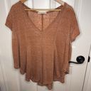 Free People FP We The Free Sammie Washed Brown Orange Oversized Burnout T-Shirt Blouse Sz S Photo 1