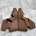 Eileen Fisher  Whimsy Wedge Sandals Womens 9.5 Tan Leather Strappy Platform Photo 6