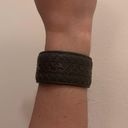 Bottega Veneta 🆕  | Leather Cuff Bracelet Small Braided Snake Dark Gray Photo 1