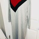 SheIn  Colorblock Sweatshirt Maxi Dress Long Sleeves Grey L Photo 4