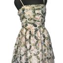 Entro New Olive Floral Square Neck Dress  Size Medium Photo 2