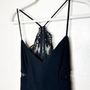Michelle Mason  Revolve Black Lace Cocktail Spaghetti Strap Open Back Mini Dress Photo 3