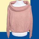 The Moon NWT & Madison Cozy Collection Pink Beige Sweater Cowl Neck Size Medium M Photo 1