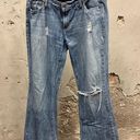 Guess Jeans Vintage Y2K Distressed Low Rise Flare Embellished Rhinestone Jeans Photo 0