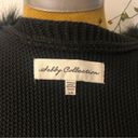 Sebby Collection Black Faux Fur Sweater Vest; Size Large Photo 5