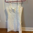 Lulus  Dainty Personality Ivory Lace Seamed Bustier Mini Dress Photo 3