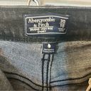 Abercrombie & Fitch  Black Denim Jean Shorts Raw Hem Size 30 High Rise Photo 3