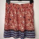 CAbi  Bella Batik Womens Skirt Size Medium Blue Red Bohemian Festival Lightweight Photo 0