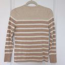 J. McLaughlin  Long Sleeve Neutral Striped Crew Neck Sweater Size XS Tan Cream Photo 4