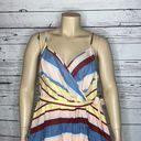 Modcloth  NWT Size 1X Striped Surplice V-Neck Peplum Linen Blend Tank Top w/ Belt Photo 1