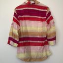 Coldwater Creek NEW NWT  Cotton Silk Stripe Shirt Pink 3/4 Sleeve Button Down MED Photo 6