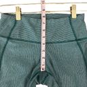 Lululemon  Mid Rise Leggings Women's 6 Green Striped Stretch Activewear Yoga Photo 4