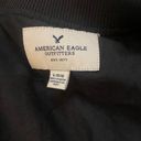 American Eagle  Black Eyelet Zip-Up Bomber Jacket Photo 1