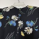 Daisy NEW! By TIMO BLACK FLORAL  RUFFLE HEM SPRING BLOUSE TOP SIZE Small Photo 3