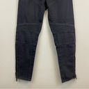 Polo  Ralph Lauren Zipper Moto Ankle Jeans Charcoal Black Size 27 Photo 5