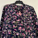 The Moon  Dance Vintage Blue Pink Floral Print Long Sleeve Mini Dress Size 18 Spring Photo 1