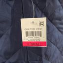 Charter Club New  Colorblocked Quilted Vest Full Zip Navy Blue Red Photo 15