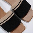 Black and White Color Block Flat Sandals Size 10 Photo 4