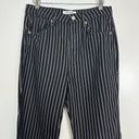 Reformation  Georgia Pinstripe High Rise Flare Jeans Wash Black Pinstripe US 29 Photo 4