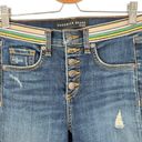 Veronica Beard  Carolyn 10" Baby Boot Jeans Allure Wash Stripe Size 24 Photo 3