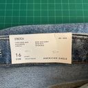 American Eagle  Women 16 Short Medium Wash Curvy Mom Jeans Distressed High Rise Photo 9