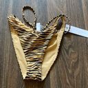 Zebra Camel Print Bikini Bottom Tan Photo 0