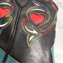 Polo  Ralph Lauren Blue Leather Western Cowboy Boots  Heart Teal multi vachetti 6 Photo 6