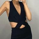 Nasty Gal Cut Out Crossover Mini Bodycon Dress Photo 0