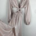 Hello Molly NWT  Fashion Girlie Satin Cut Out Maxi Dress Champagne Size 2 Photo 10