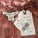 American Eagle Pink Floral Cotton Linen Pleated Mini Skirt NEW Photo 4