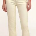 Lulus NWT  Janine Ivory High Waist Crop Jean Photo 1