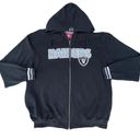 NFL Las Vegas Raiders Football Black Hoodie Zip Up Sweater Photo 0