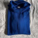 cupio  Womens Cowl Neck Sweater Pullover Long Sleeve Knit Ribbed Blue Size XL Photo 4