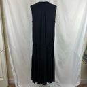 Vince  Black Drop Waist Pleated Neutral Minimalist Midi Dress NWOT Size XL Photo 4