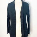 Michael Kors  Open Cardigan Sweater Jacket Coast Extra Small XS Black Chunky Knit Photo 0