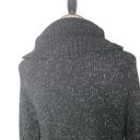 DKNY  Black‎ Turtleneck Sweater Long Sleeve Knit Metallic Silver Womens Size S Photo 5