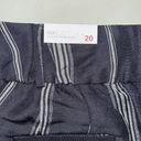 Lane Bryant  NWT 20 Blue Stripe Linen Blend High Rise Laney Wide Leg Crop Pants Photo 5