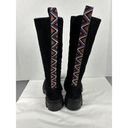 Farm Rio  Lug Sole Boots Black Vegan Leather Ribbon Accent 8 Platform Festival Photo 9