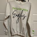 Philadelphia eagles football crewneck size Adult small/youth XL. 🔥 White Photo 0