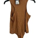 n:philanthropy  Ribbed Sleeveless Mock Neck Bodysuit New Size Small Tan Photo 2