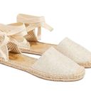 J.Crew  D'Orsay lace-up espadrilles Beige Gold 
Item AX839 Size 6.5 NWT Photo 11