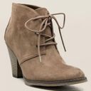 MIA | Womens (8) Shawna Taupe Suede Ankle Heeled Boots  Ankle Booties C177 Photo 0