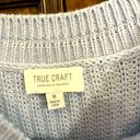 True Craft Baby Blue like new Sweater Lightweight Acrylic Comfy Womens Medium Cropped Photo 10