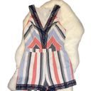 Adelyn Rae White Blue Red Romper Size Medium Photo 1