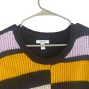 Nine West  Multicolor Asymmetrical Hem Long Sleeve Knit Sweater Women Sz XL Photo 5